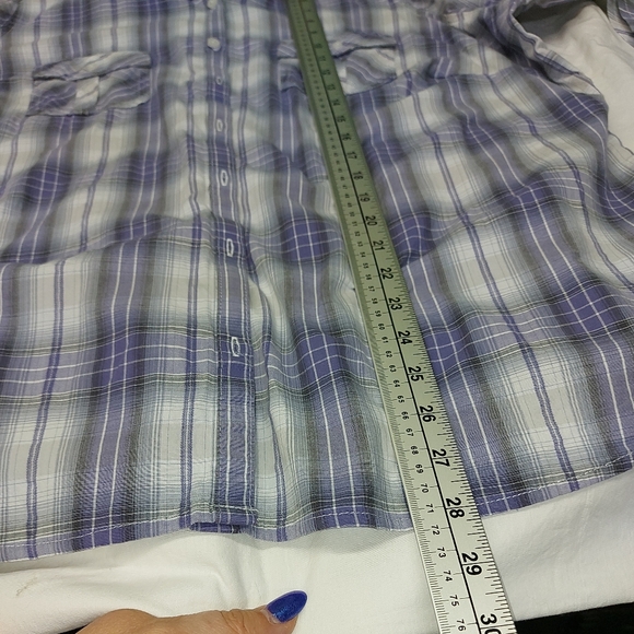 Sonoma Plaid Long Sleeved Button Down Shirt Plus Size 1X - Picture 4 of 5